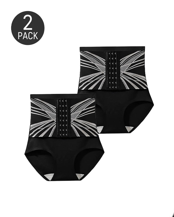 2-Pack Seamless Tummy Control Adjustable Hook-Up Shaping Panties