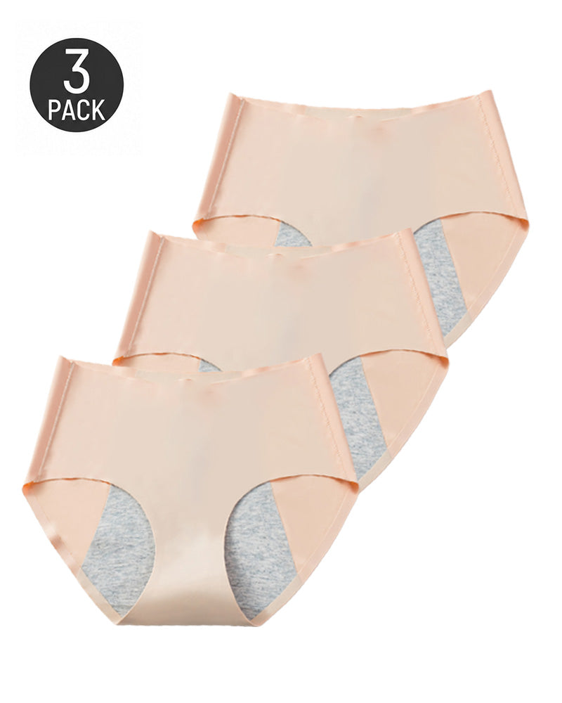 Multi-Pack Seamless Ice Silk Breathable Leak-proof Menstrual Panties