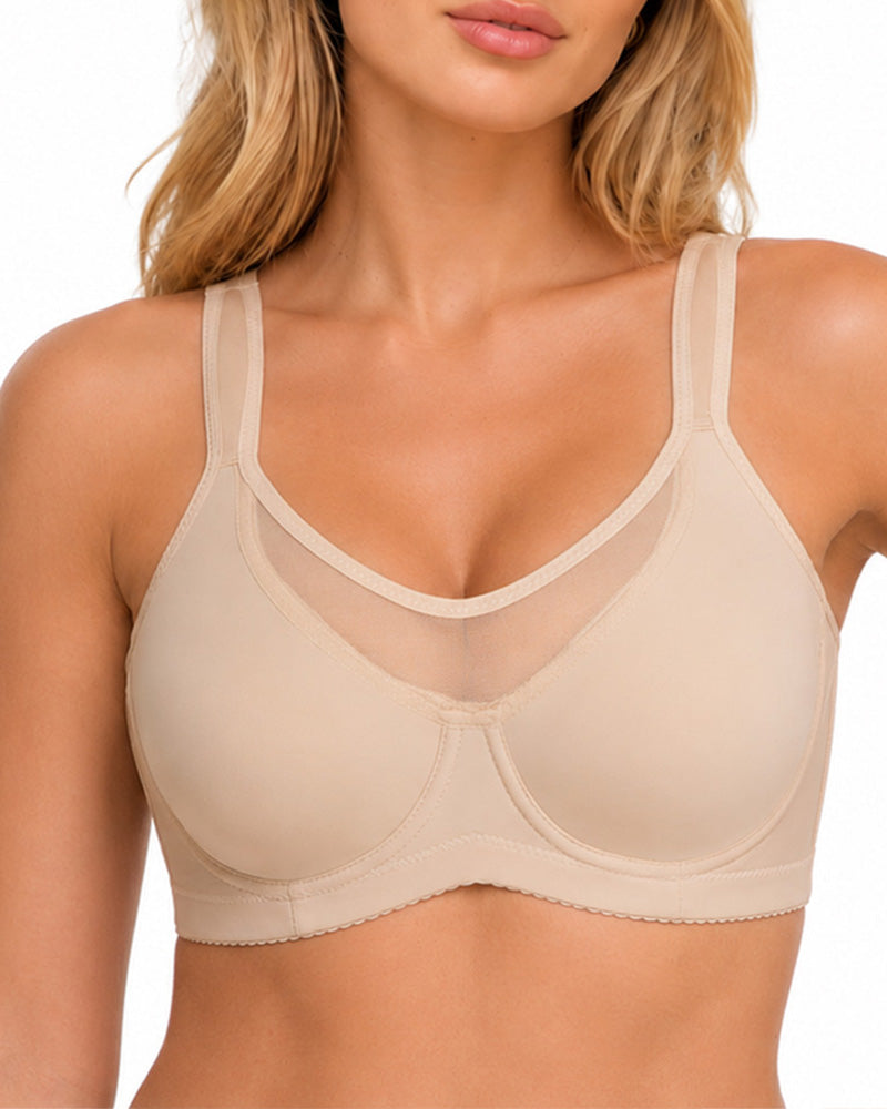 Full-Cup Plus Size Underwire Support Unpadded Bra