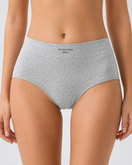 Plus Size 5-Pack Pure Cotton Antibacterial Mid-Waist Panties
