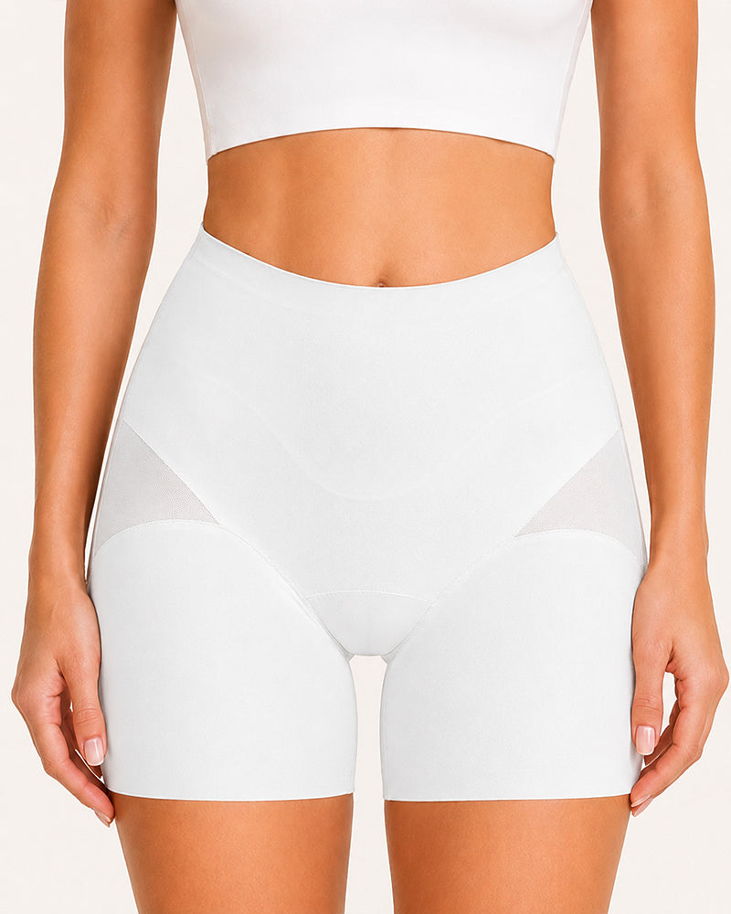 2-Pack High Waist Tummy Control Seamless Breathable Mesh Shaping Shorts