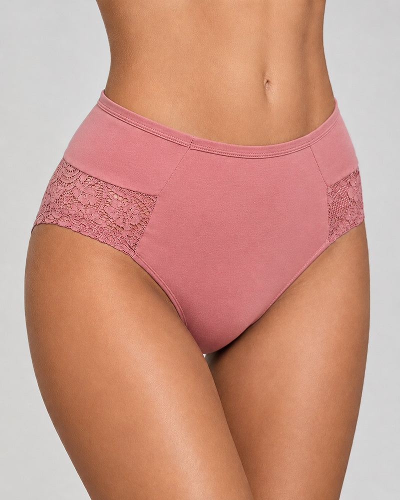 Multiple-Pack Cotton Lace Patchwork Briefs