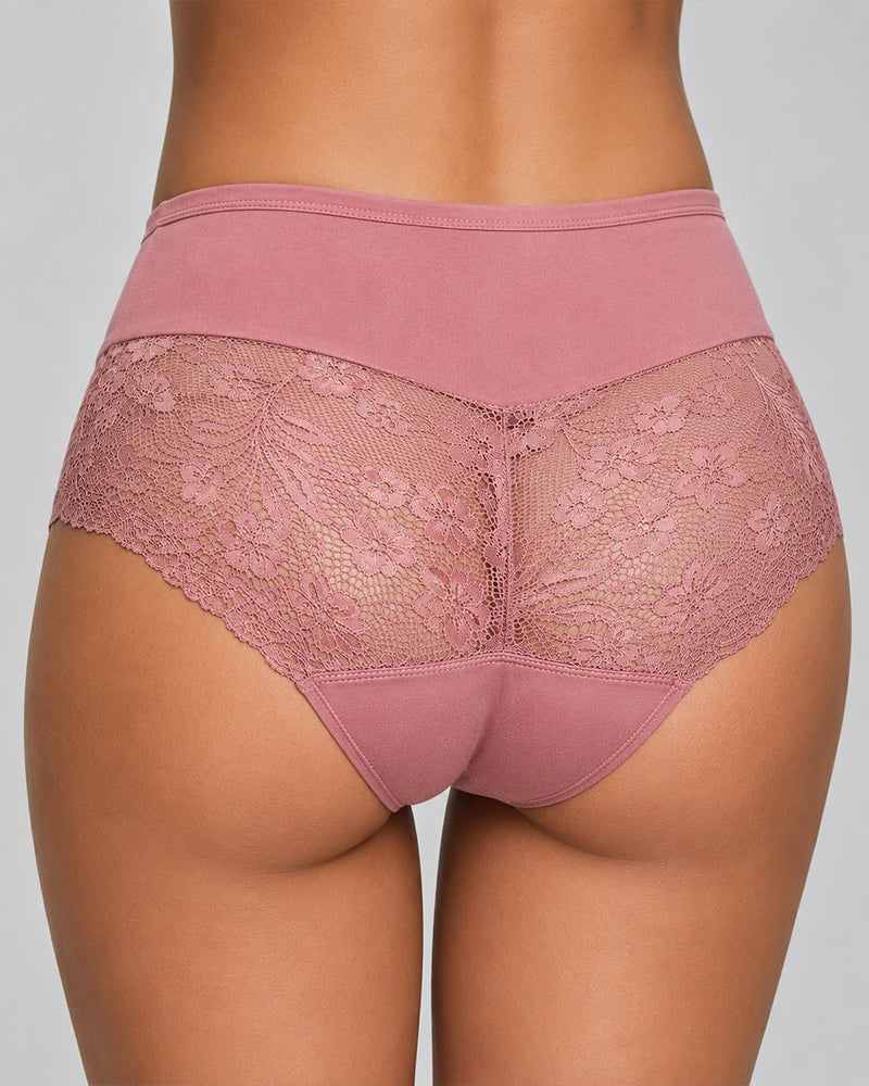 Multiple-Pack Cotton Lace Patchwork Briefs