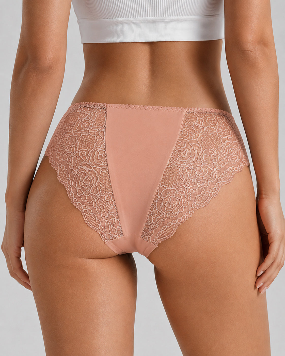 5-Pack See-through Floral Lace Seamless Panties