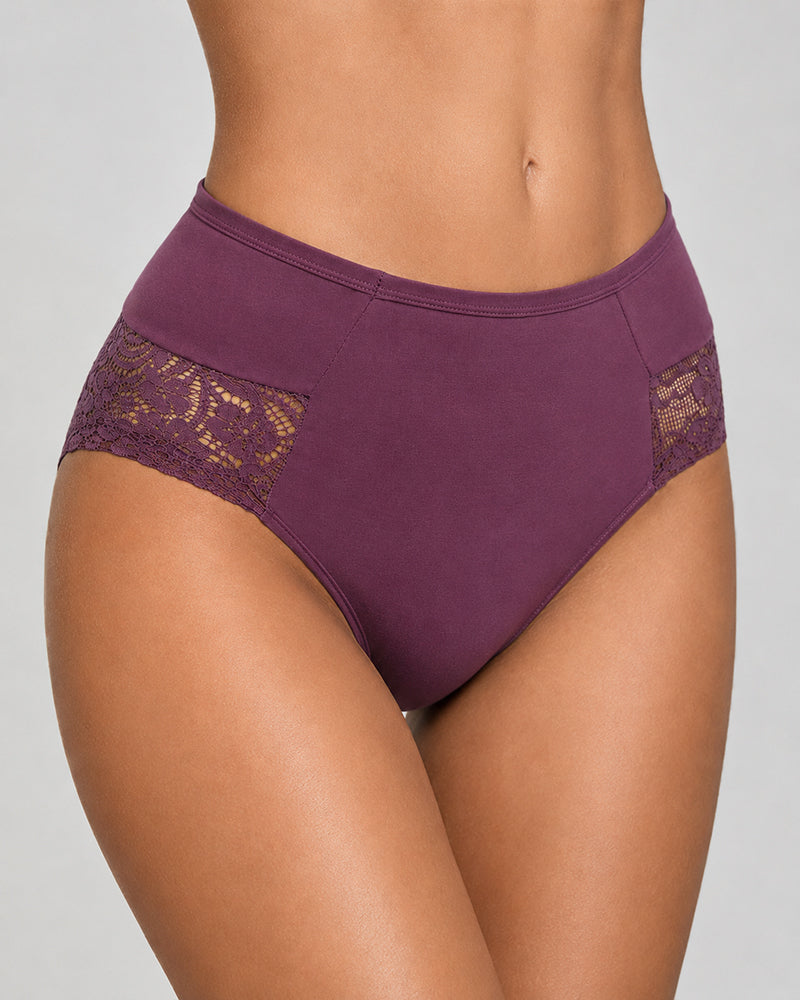 Multiple-Pack Cotton Lace Patchwork Briefs