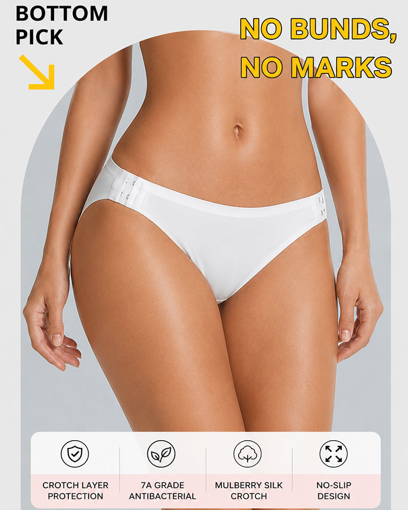 Ultra-thin Seamless Side-hook No-take-off Briefs