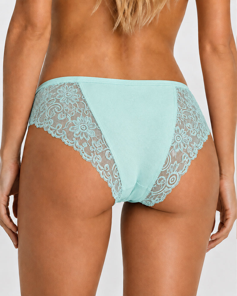5-Pack Lace Openwork Cotton Crotch High Elastic Panties