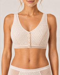 Front Closure Ultra-thin Breathable Mesh Seamless Wire-free Vest Bra