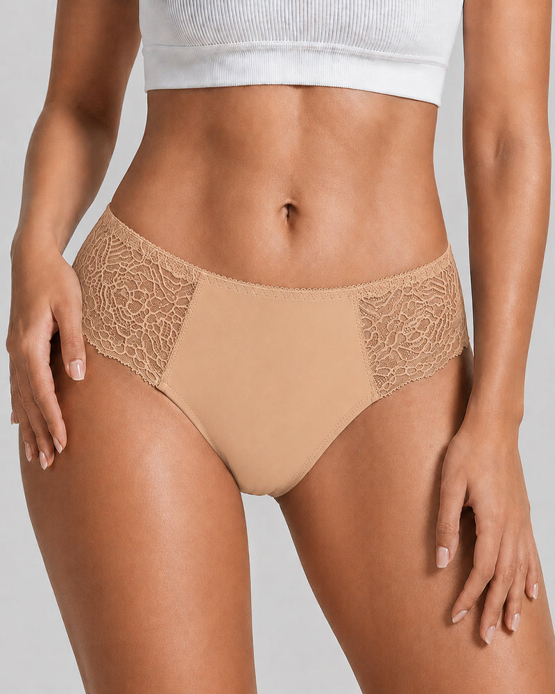 5-Pack See-through Floral Lace Seamless Panties
