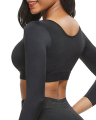 Women's Arm Shaper Arm Liposuction Post-Operation Compression Sleeve Front Opening Shapewear