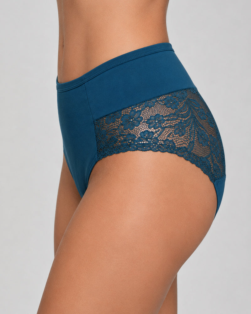 Multiple-Pack Cotton Lace Patchwork Briefs