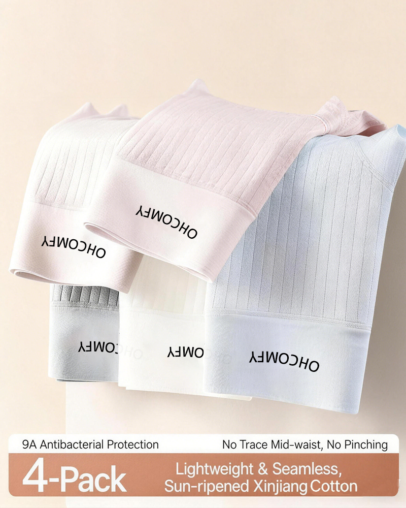 Cotton Antibacterial Seamless Breathable Briefs