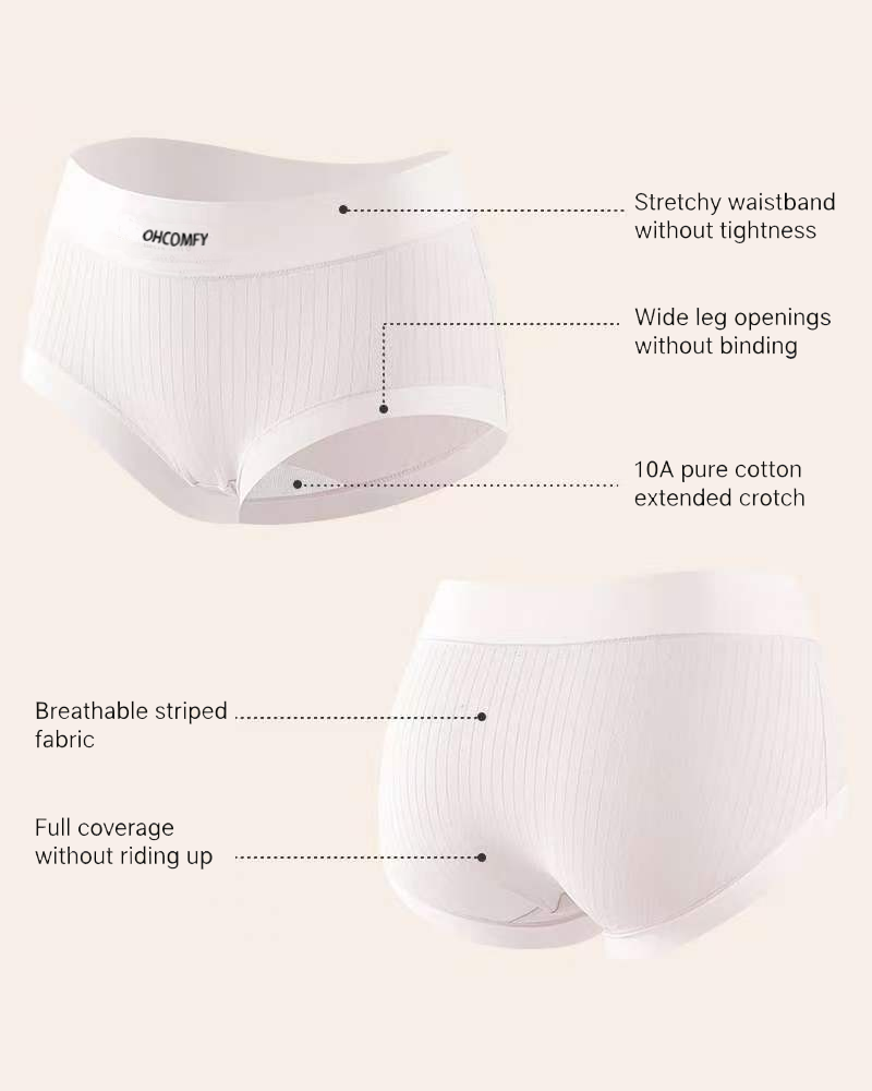 Cotton Antibacterial Seamless Breathable Briefs