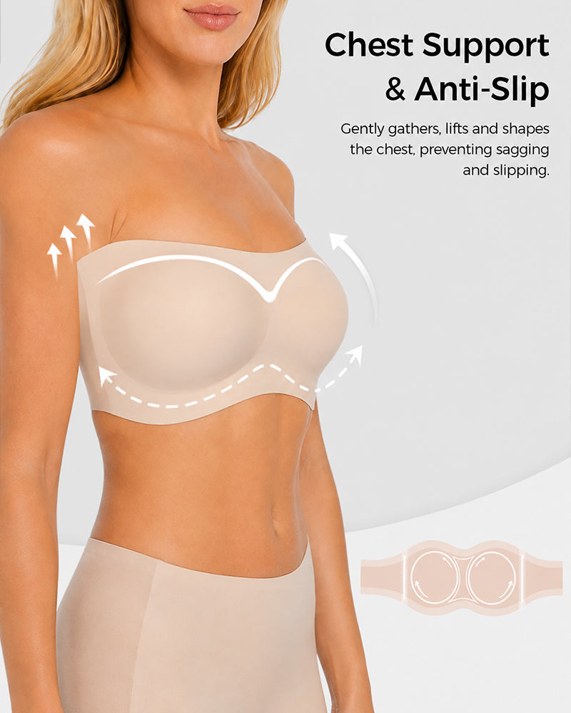 Women's Seamless Strapless Anti-slip Wire-free Jelly Bra