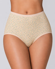 4-Pack High Waist Cotton Printed Loose Stretch Briefs
