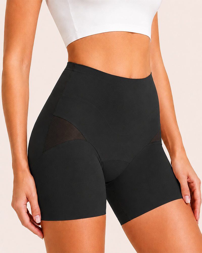 2-Pack High Waist Tummy Control Seamless Breathable Mesh Shaping Shorts