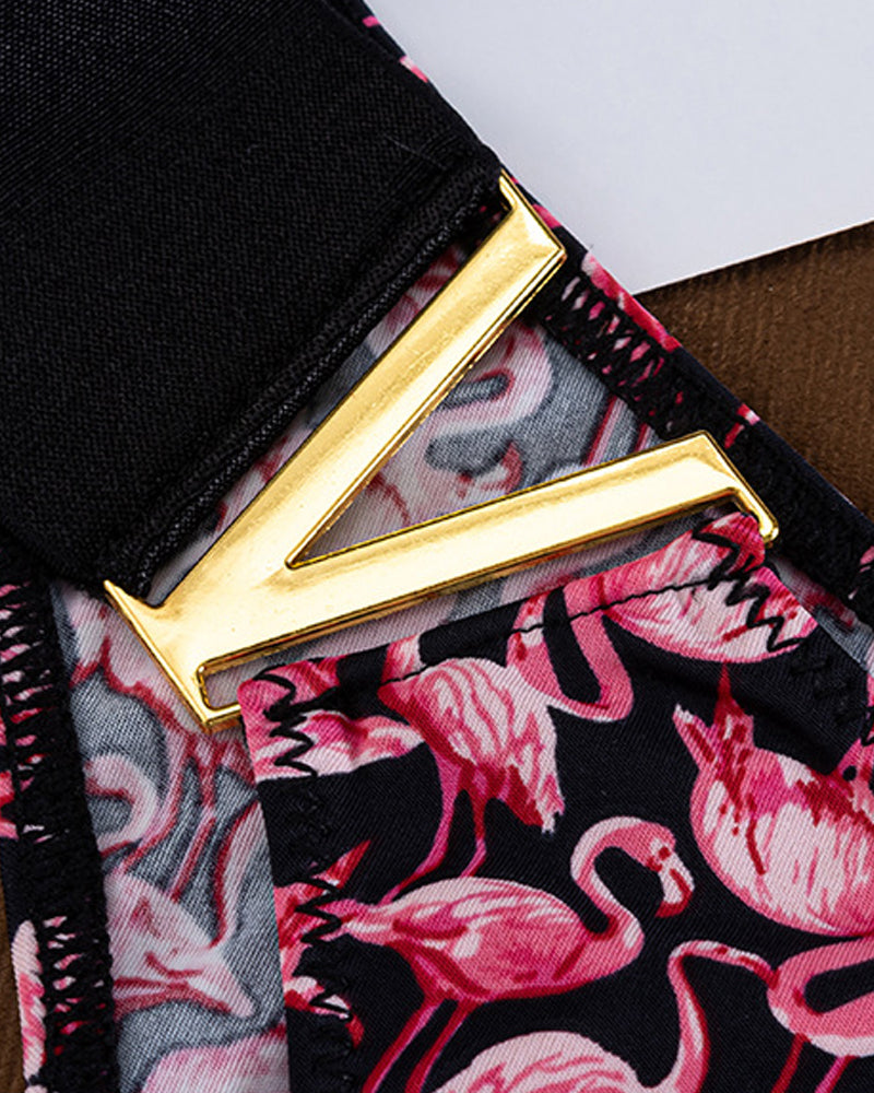 Seamless Colorblock Printed Panties
