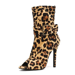 Eilyken Spring Sexy Peep Toe Stiletto Heels Boots