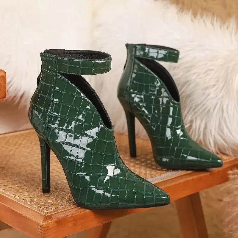 Eilyken Sexy Thin High Heels Zipper Women Ankle Boots