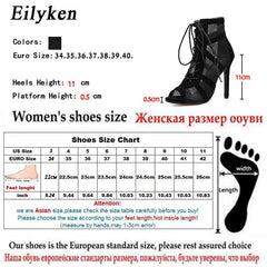 Eilyken Spring Autumn Sexy Open Toe Women Sandals Boots