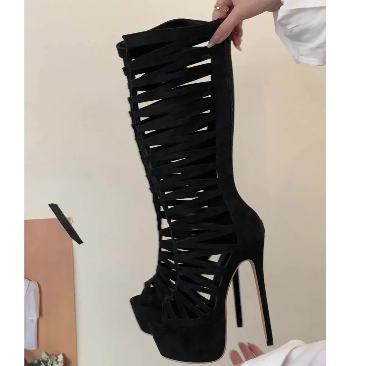 Eilyken Spring Open Toe Women Knee High Boots
