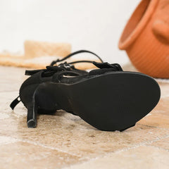 Eilyken Street Style Narrow Band Strap Buckle Woman Sandals Sexy Thin High Heels Open Toe Zipper Stripper Prom Shoes