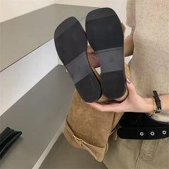 Eilyken Summer Spring Square Toe Buckle Strap Knee-high Boots
