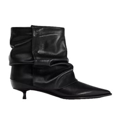 Elegant Kitten Heel Ankle Boots
