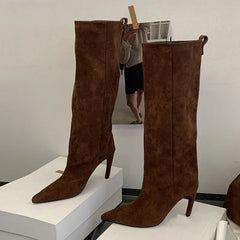 Elegant Style Slim Knee High Boots