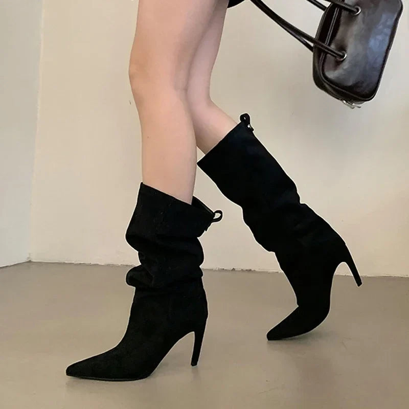 Elegant Style Slim Knee High Boots