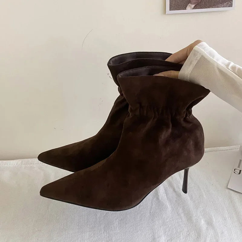 Elegant Pointed-Toe Fall/Winter Ankle Boots