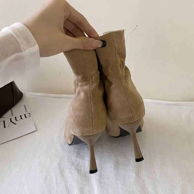 Elegant Pointed-Toe Fall/Winter Ankle Boots
