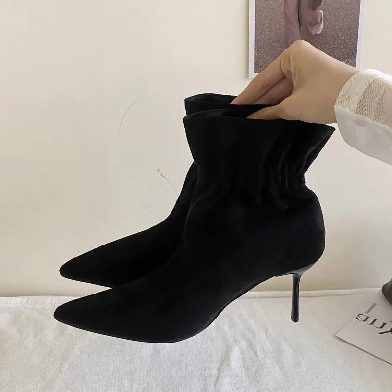 Elegant Pointed-Toe Fall/Winter Ankle Boots
