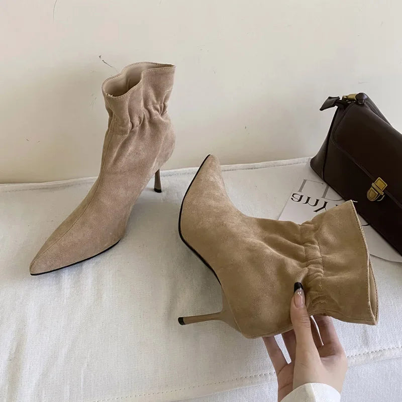 Elegant Pointed-Toe Fall/Winter Ankle Boots