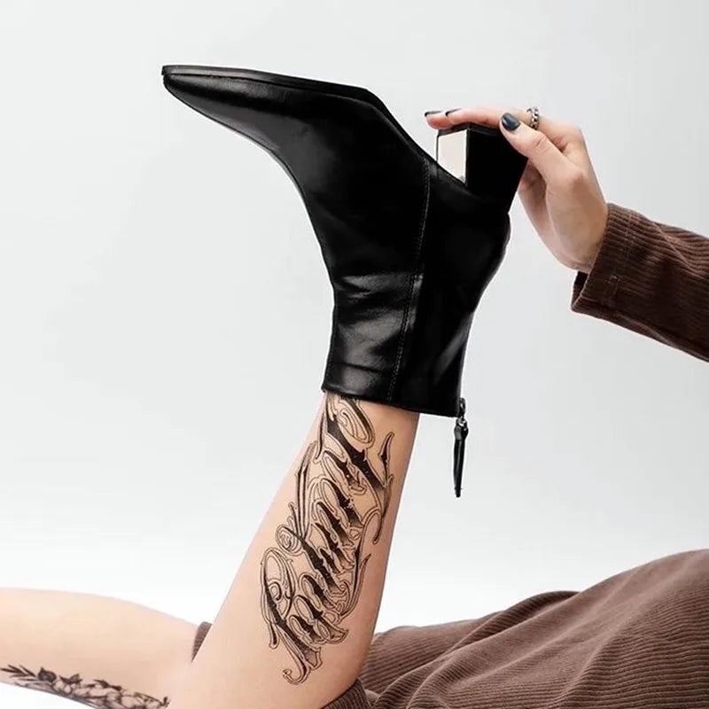 Elegant Soft Leather Ankle Boots