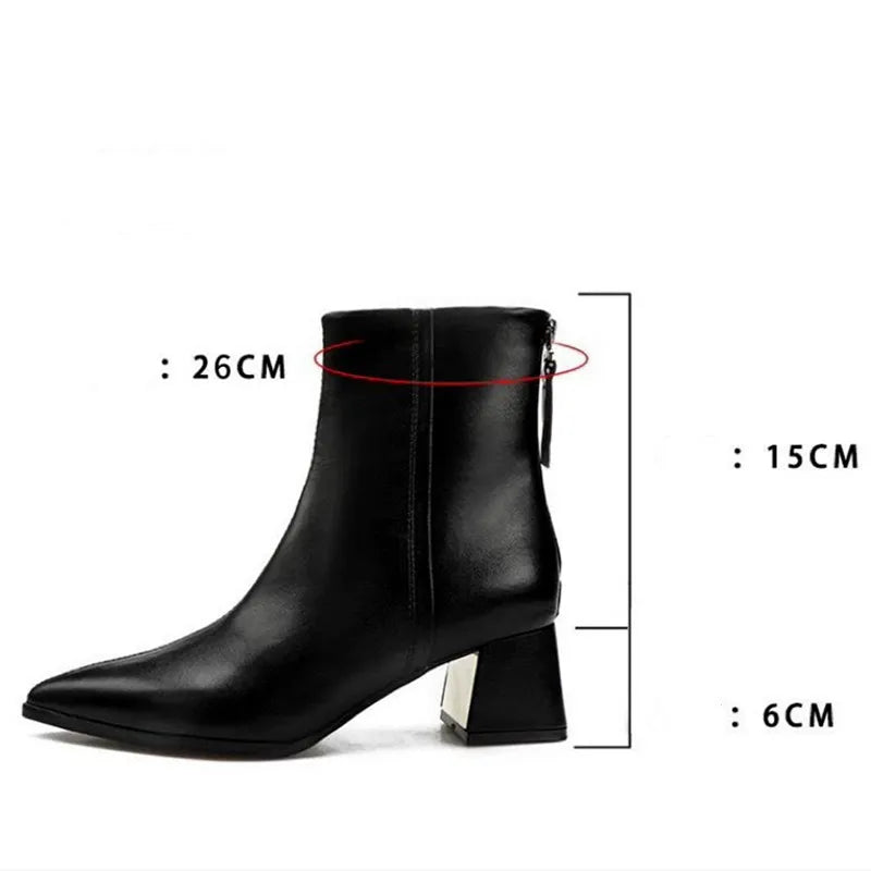 Elegant Soft Leather Ankle Boots