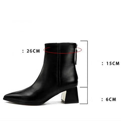 Elegant Soft Leather Ankle Boots
