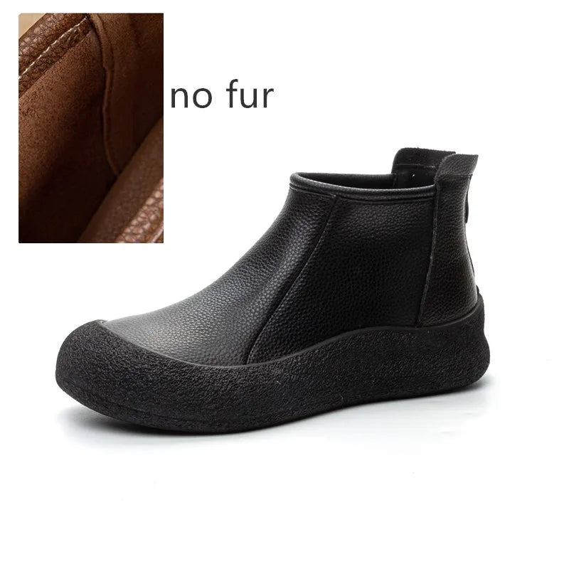 Fall/Winter Genuine Leather Ankle Boots