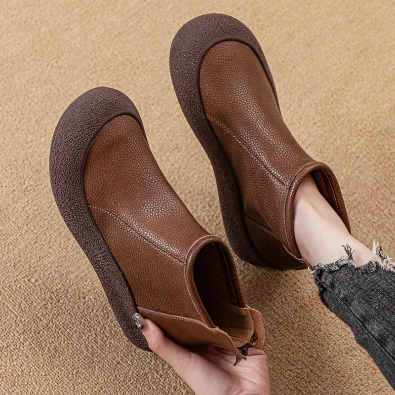 Fall/Winter Genuine Leather Ankle Boots
