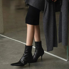 Belt Buckle Decoration Ankle Boots
