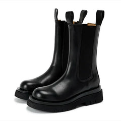 Black Leather Ankle Boots
