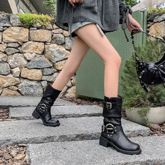 Buckle Motorcycle Boots