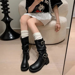 Buckle Motorcycle Boots