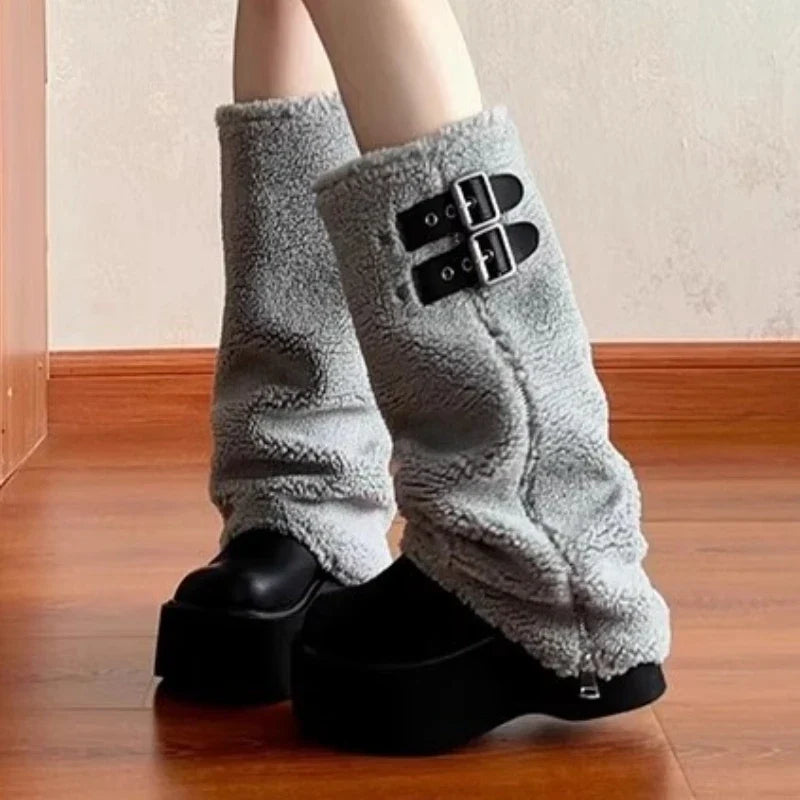 Buckle Side Zip Design Ankle Boots