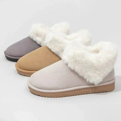 Heart Fluffy Fleece Trim Design Brand Ankle Boots