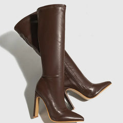Knee-High Leather Boots