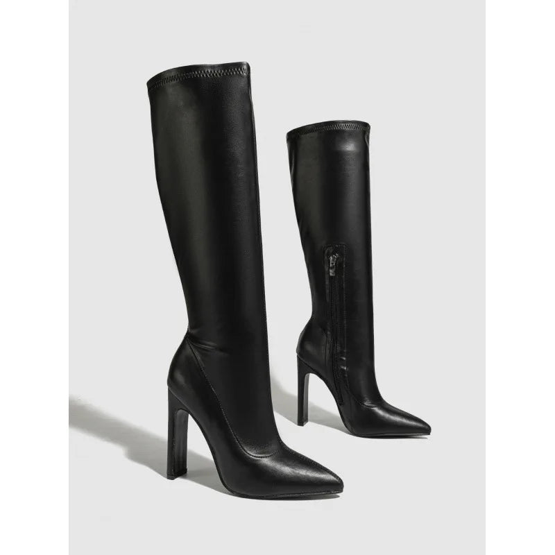 Knee-High Leather Boots