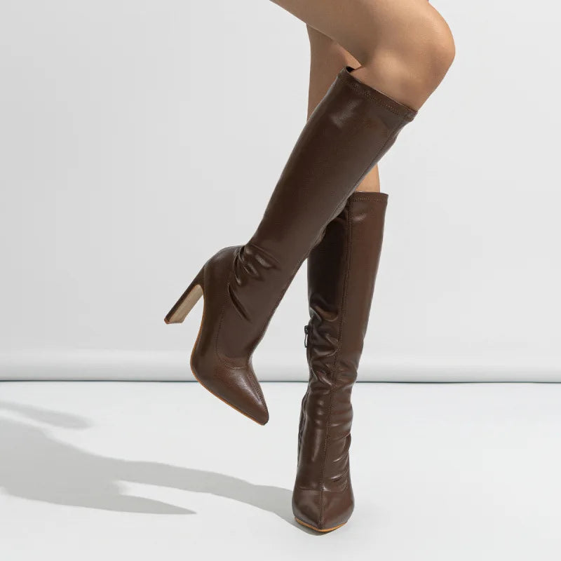 Knee-High Leather Boots