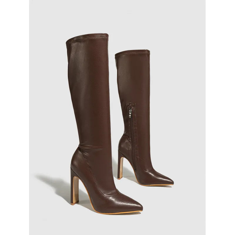 Knee-High Leather Boots