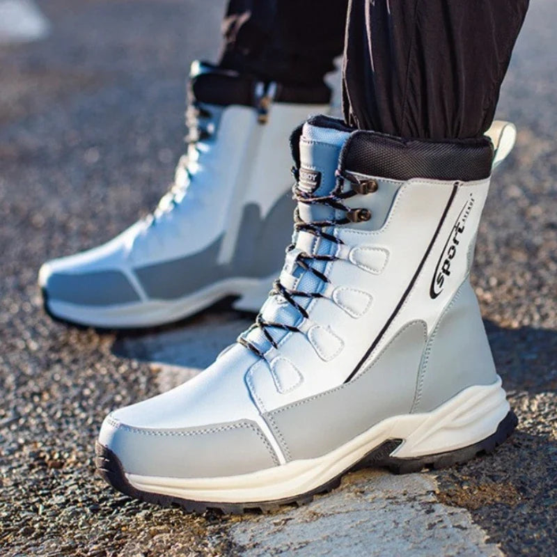 Lace-up Design Brand Couple Snow Boots